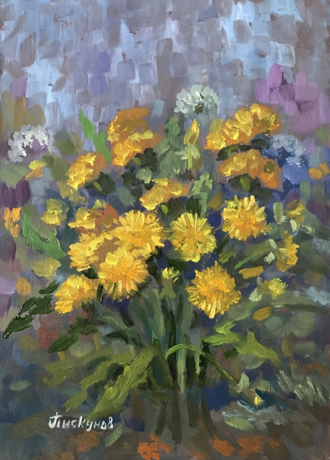 Painting for sale online - Dandelions