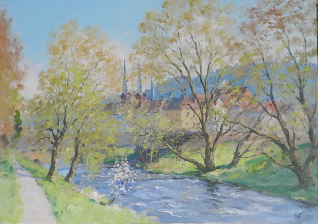 Painting for sale online - Freiburg. March.