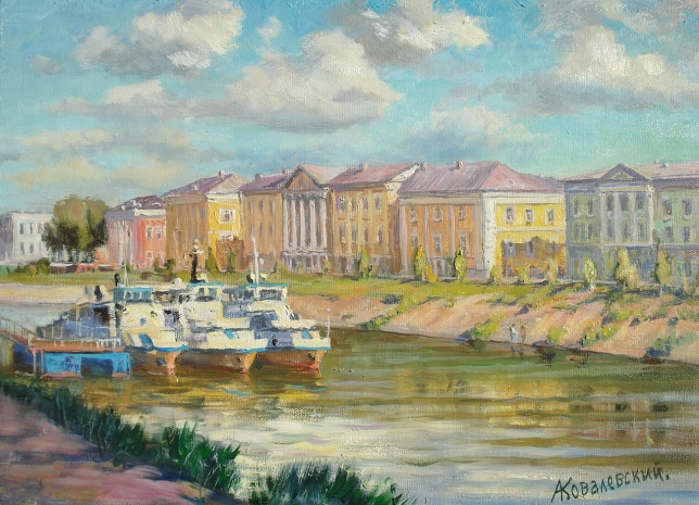 Painting for sale online - Embankment in Vologda