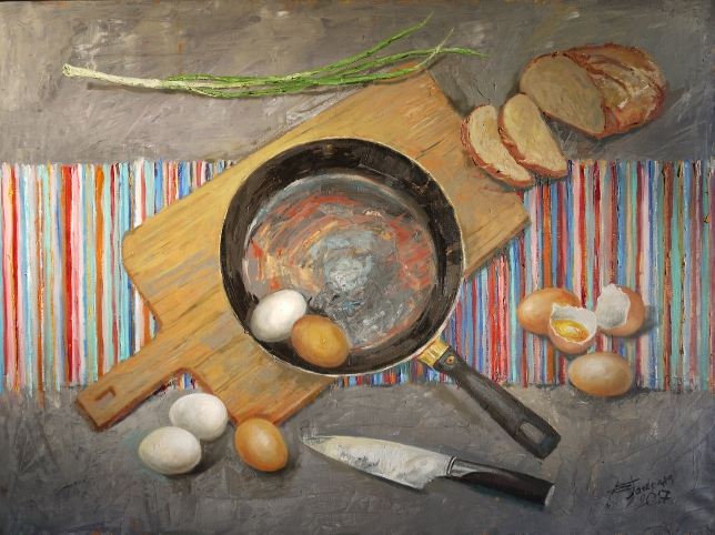 Painting for sale online - Distant perspective. Scrambled eggs