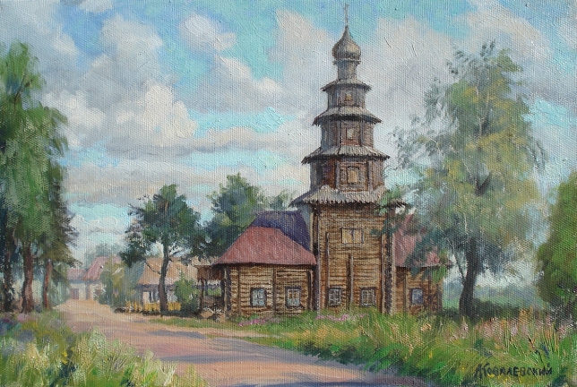 Painting for sale online - Torzhok, Tikhvin Church