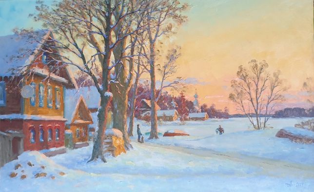 Painting for sale online - Ostaschkow. Morgen.