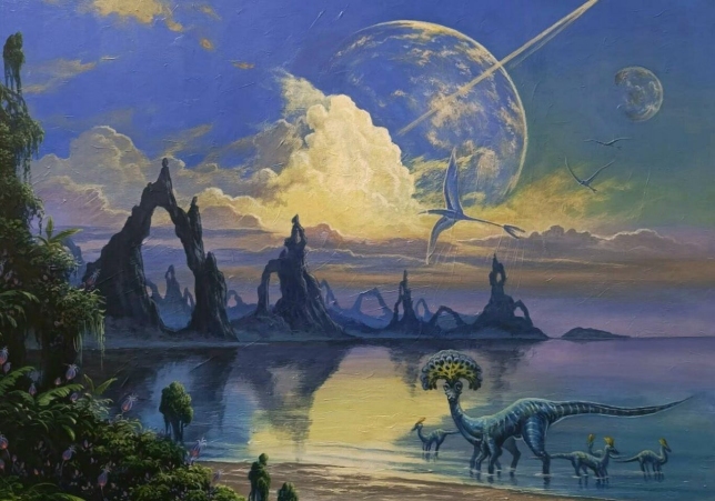 Painting for sale online - The primitive world of Lazuria