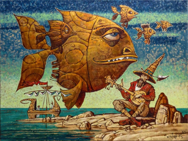 Painting for sale online - Only in heaven is it possible to hear music