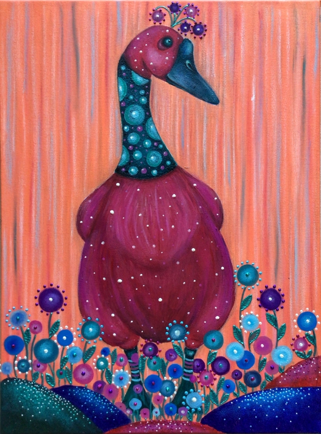 Painting for sale online - Goose in bloom