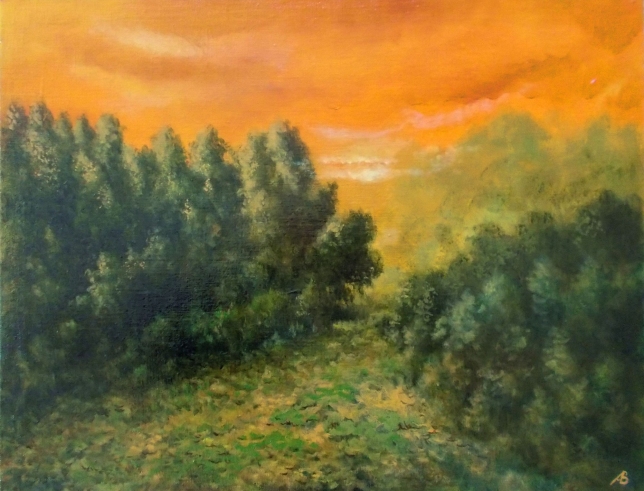 Painting for sale online - On the Sunset