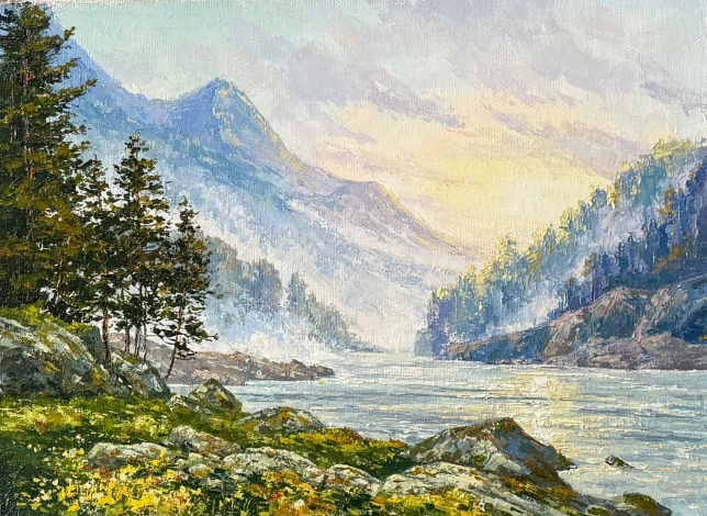 Painting for sale online - A Morning on the Katun