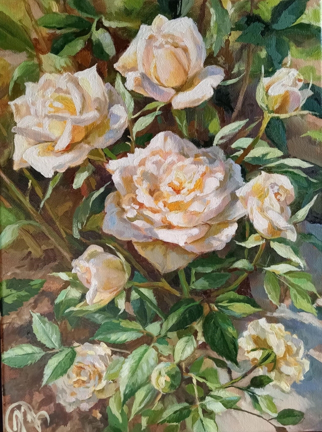 Painting for sale online - October roses