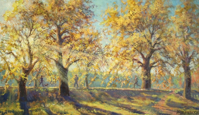 Painting for sale online - Autumn morning in Terletsky Park