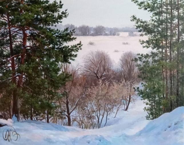 Painting for sale online - Solotcha. View of the Staritsa