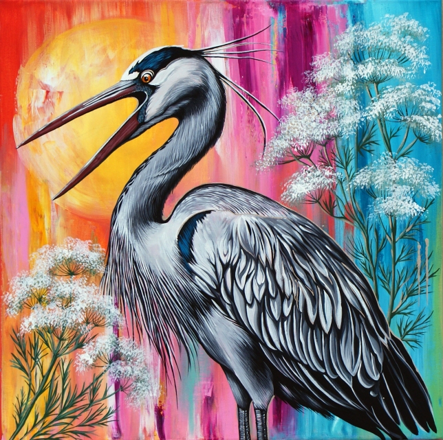 Painting for sale online - Crane