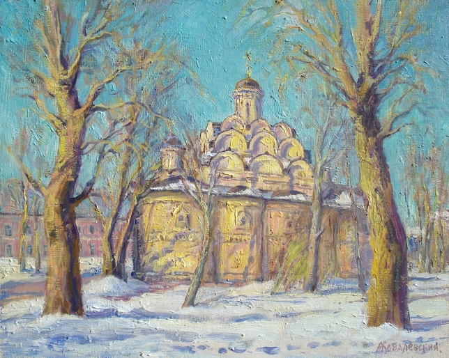Painting for sale online - Church of the Holy Mother of God in Rubtsov