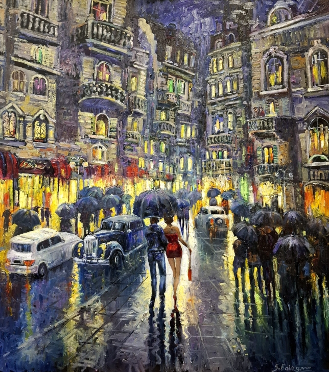 Painting for sale online - City in love