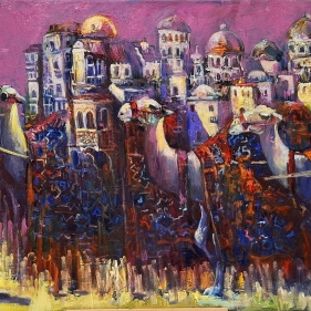 Painting for sale online - Caravan Mirage