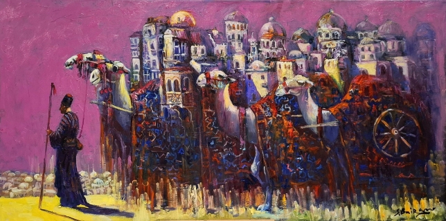 Painting for sale online - Caravan Mirage