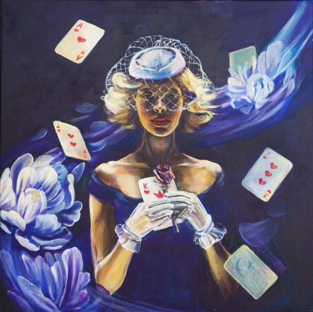 Painting for sale online - Love Cards, Queen of Hearts