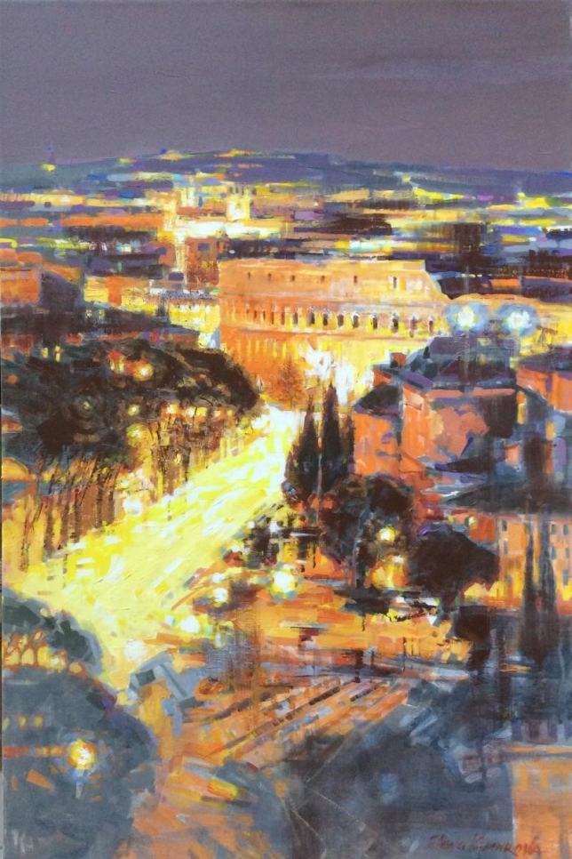 Painting for sale online - Evening Rome
