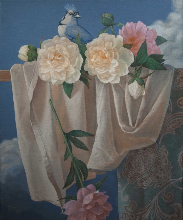 Painting for sale online - Fallen peony