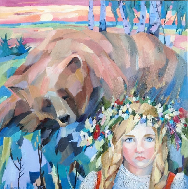 Painting for sale online - Masha and the Bear