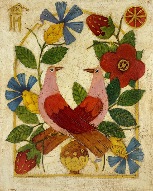 Painting for sale online - Doves-couple