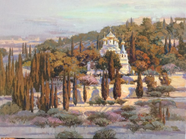 Painting for sale online - Jerusalem. Russian Gethsemane