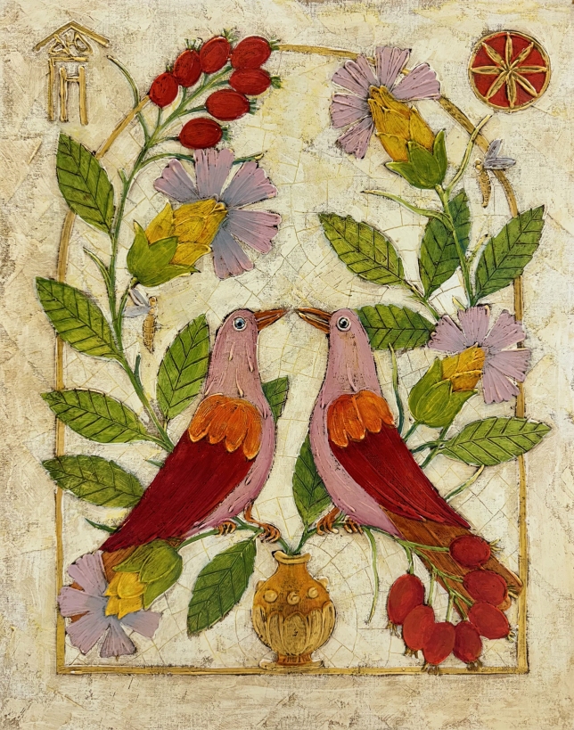 Painting for sale online - Doves-love