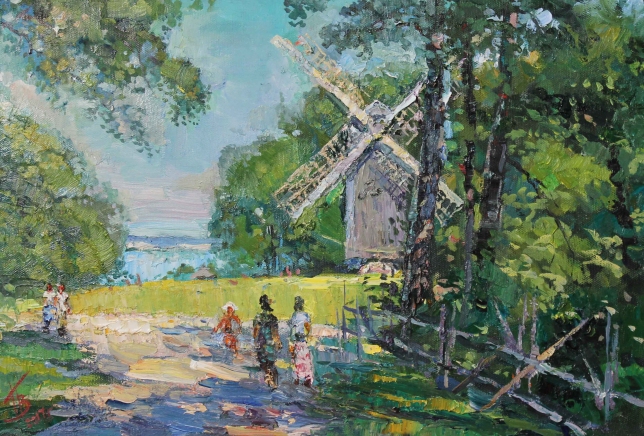 Painting for sale online - A walk in Rocca al Mare