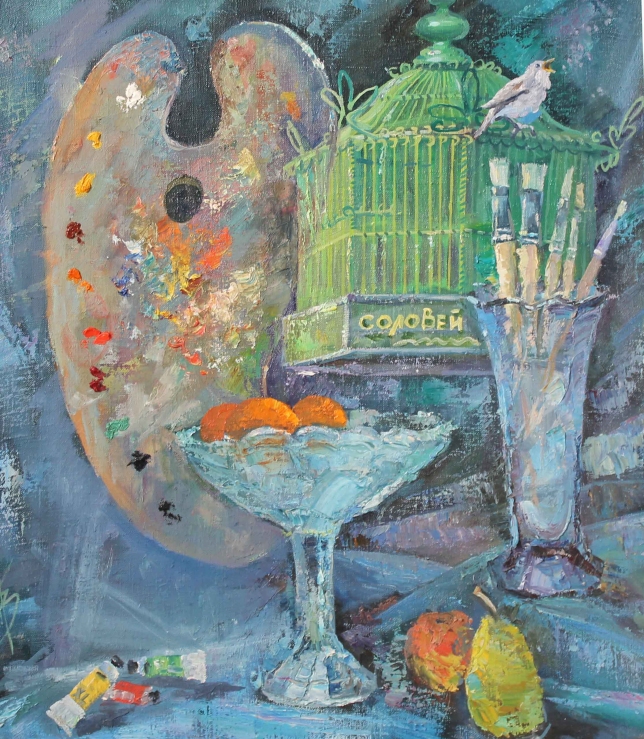 Painting for sale online - A cage for a nightingale