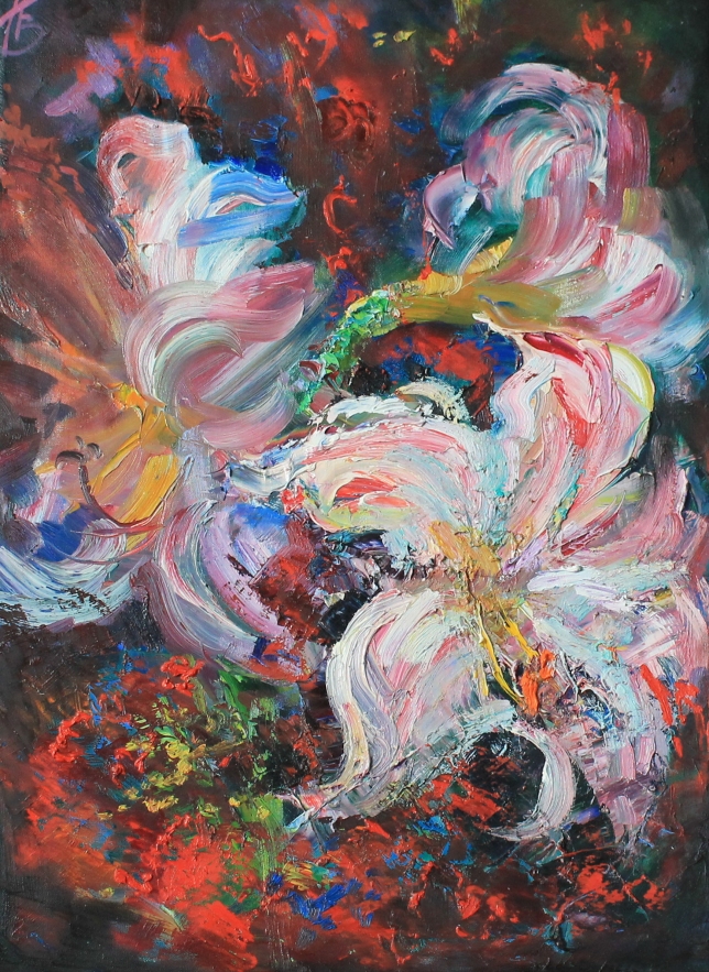 Painting for sale online - Fiery amaryllis