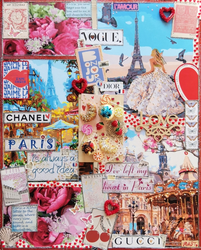 Painting for sale online - Paris, the scent of peonies and Parisian air