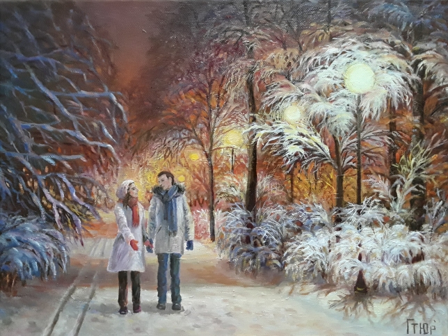 Painting for sale online - Winter Park Walk