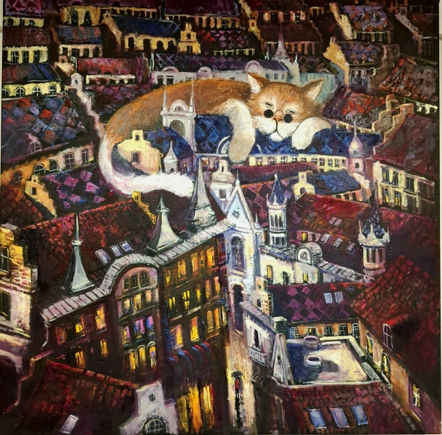 Painting for sale online - Cat