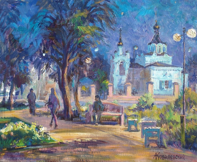 Painting for sale online - Evening Zvenigorod