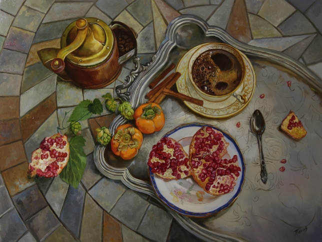 Painting for sale online - Still life with coffe