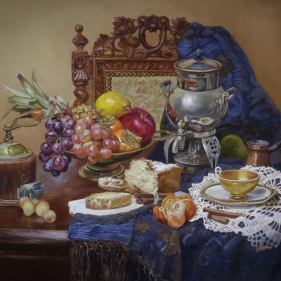 Painting for sale online - Still life with cake