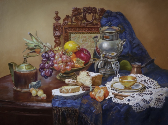 Painting for sale online - Still life with cake