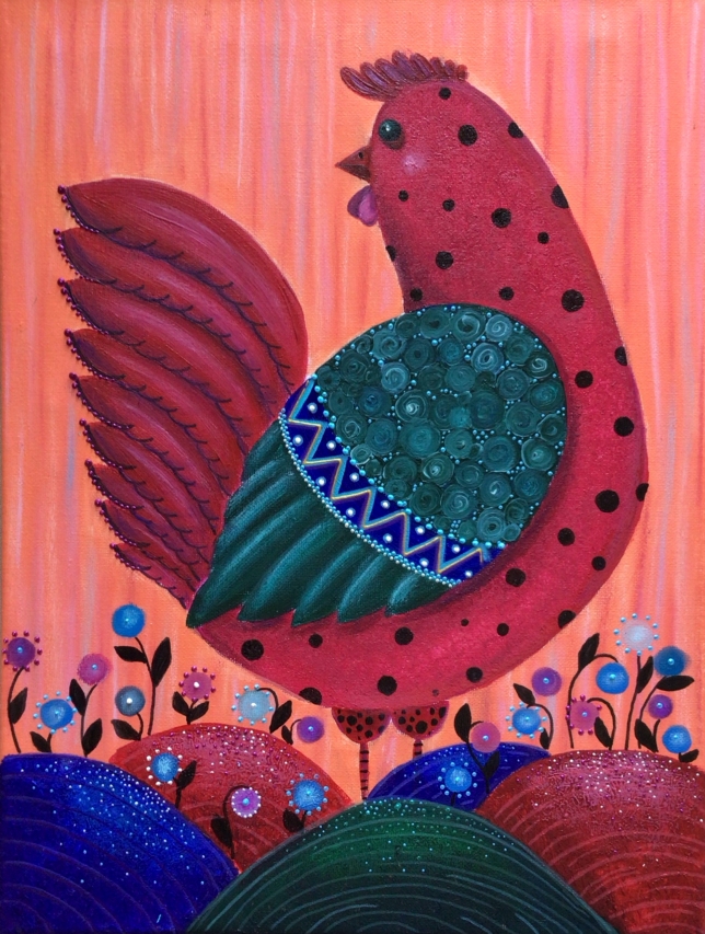 Painting for sale online - The chicken at dawn