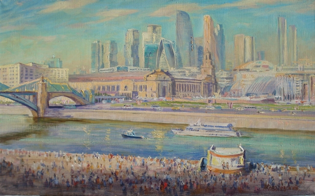Painting for sale online - View of Moscow City