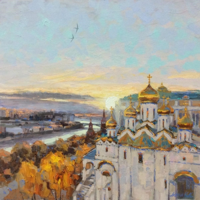 Painting for sale online - Morning. Archangel Cathedral
