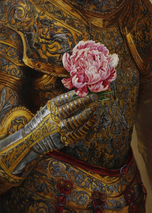 Painting for sale online - The knight and the flower