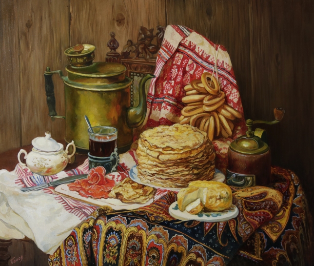 Painting for sale online - Still life with pancake