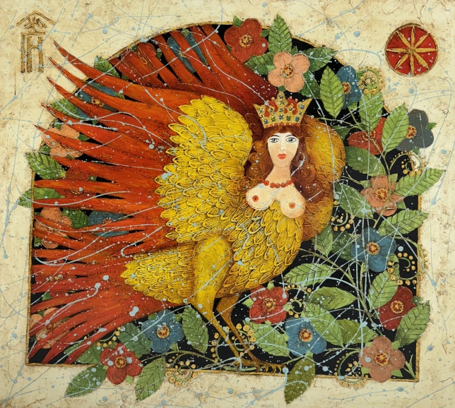 Painting for sale online - Golden Bird Woman