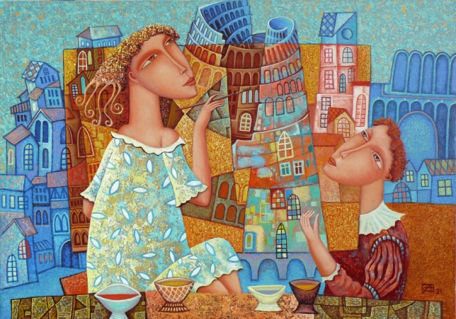 Painting for sale online - Painted city