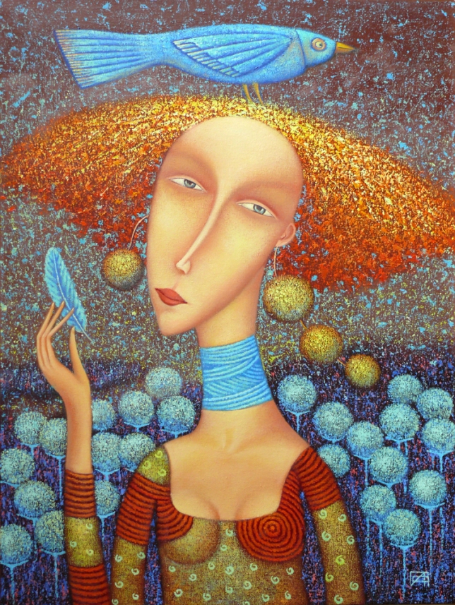 Painting for sale online - Blue Bird