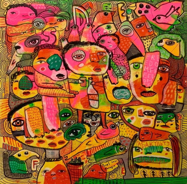 Painting for sale online - Slaves of culture