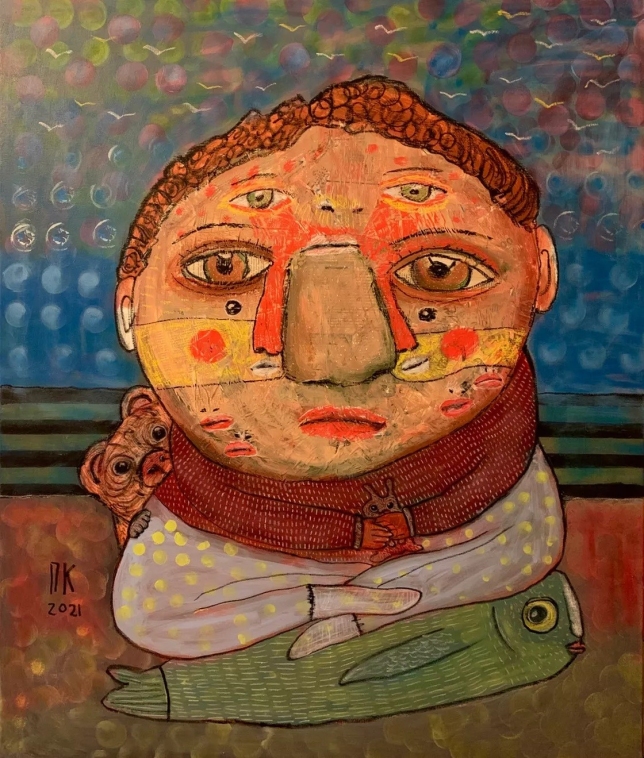 Painting for sale online - In the woods our footprints melt.