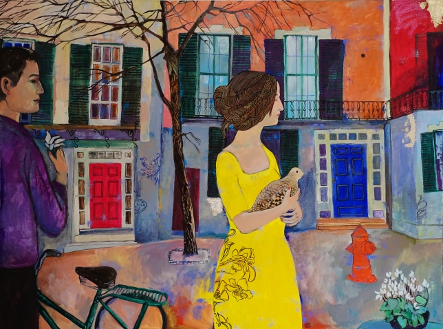 Painting for sale online - Girl with a Partridge