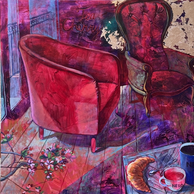 Painting for sale online - Cherry Cafe Nero