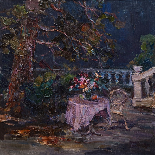 Painting for sale online - Night still life by the sea