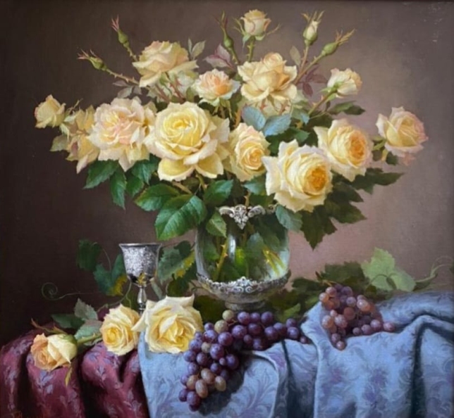 Painting for sale online - Still life with roses